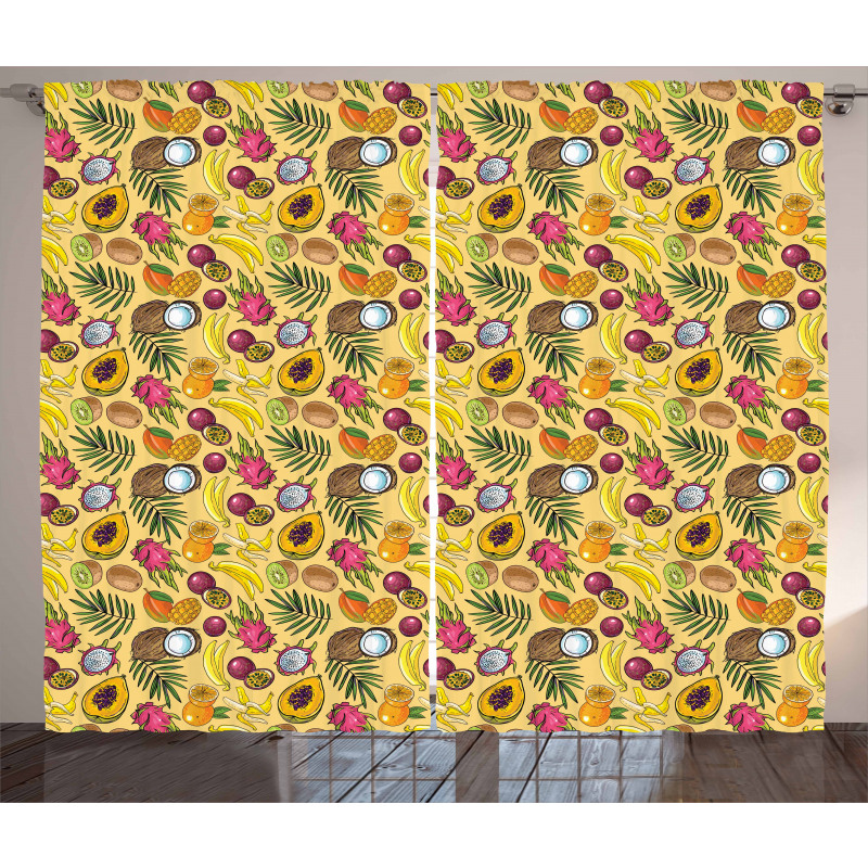 Tropical Summer Food Curtain