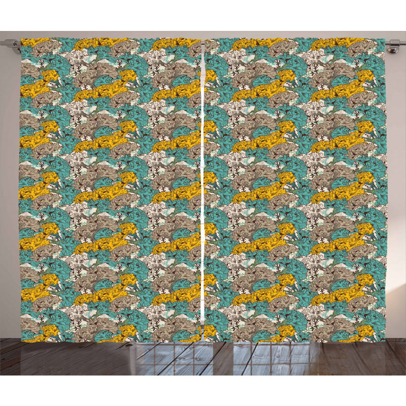 Blossoming Carnations Curtain
