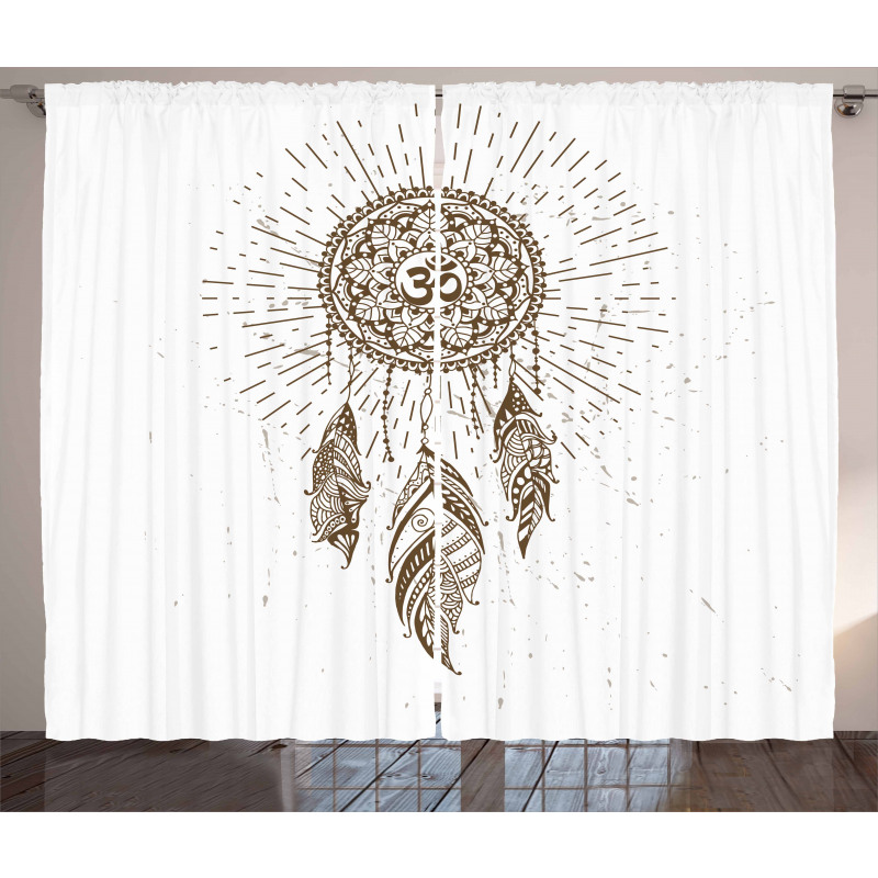 Dreamcatcher Mandala Art Curtain