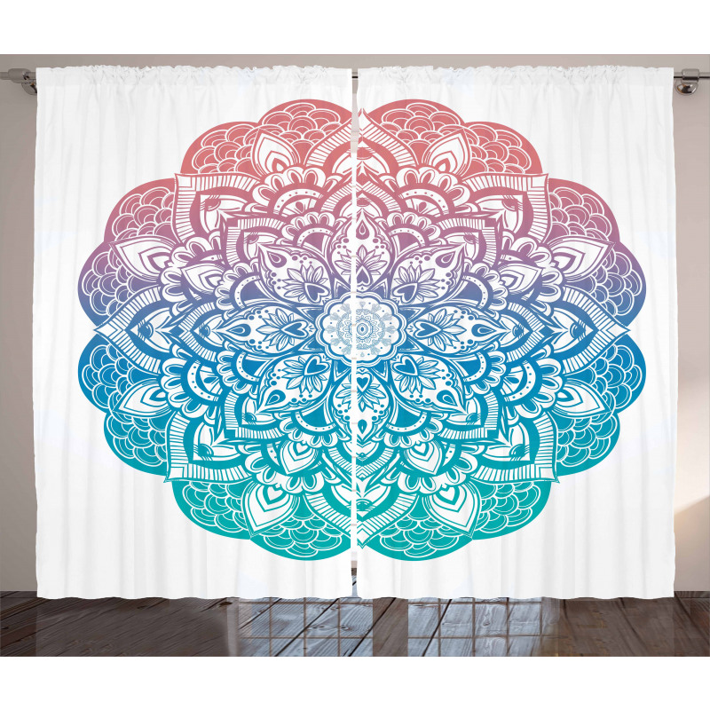 Boho Gypsy Mandala Art Curtain