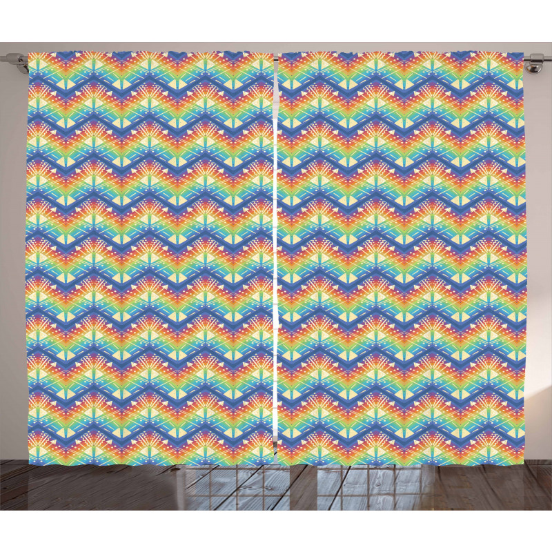 Tribal Chevron Art Curtain