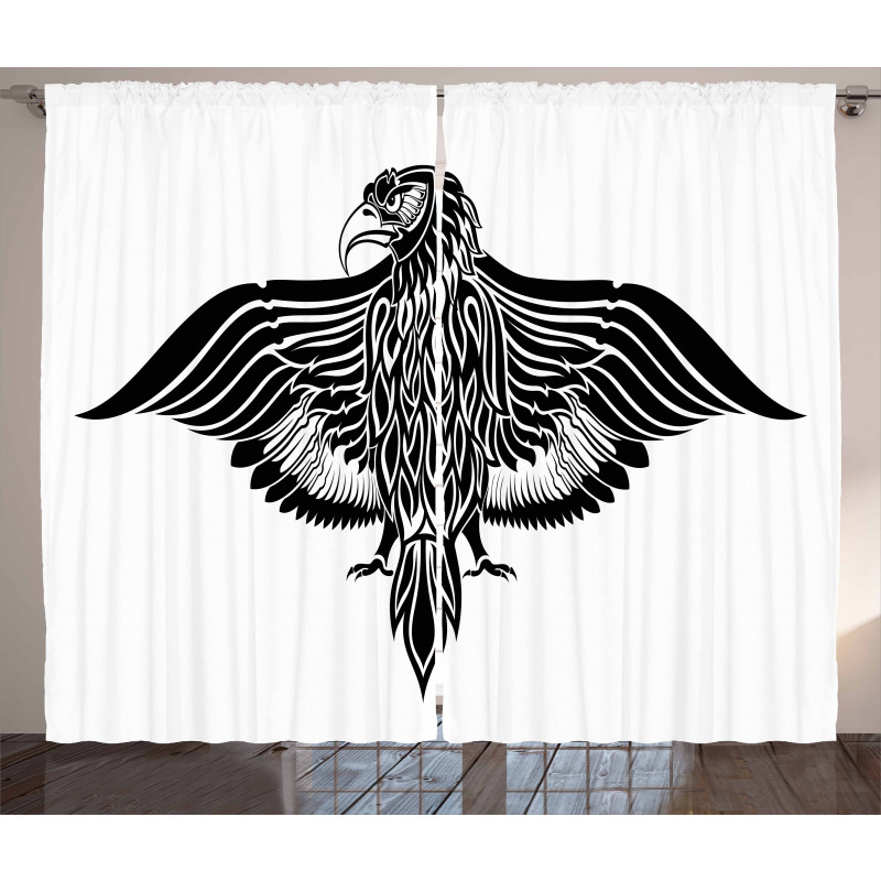 Traditional Heraldic Bird Curtain