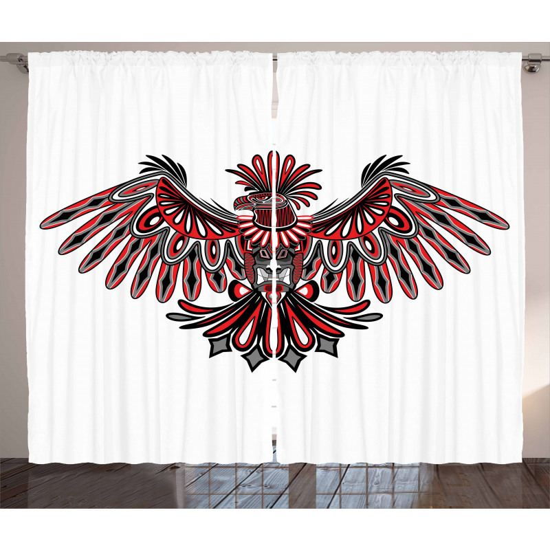 Haida Art Style Eagle Curtain