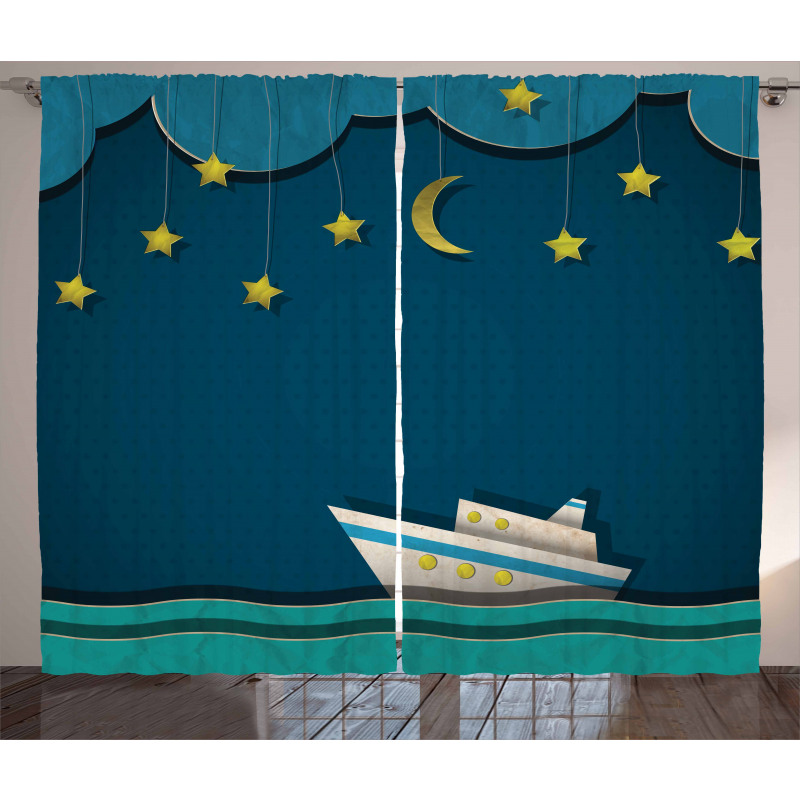 Kids Midnight Sea Curtain