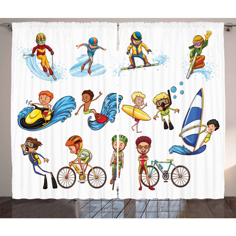 Surfing Cycling Curtain