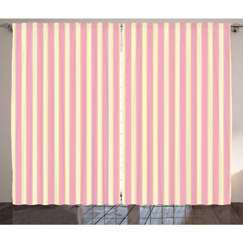 Retro Pastel Colors Curtain