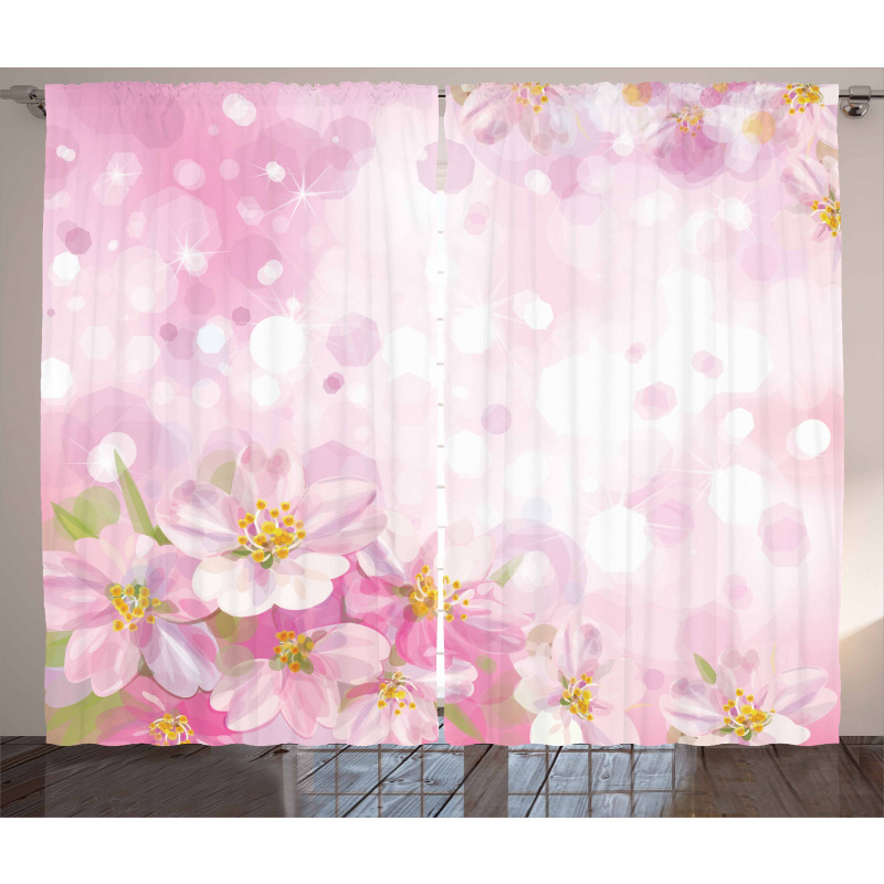 Blossoming Spring Tree Curtain