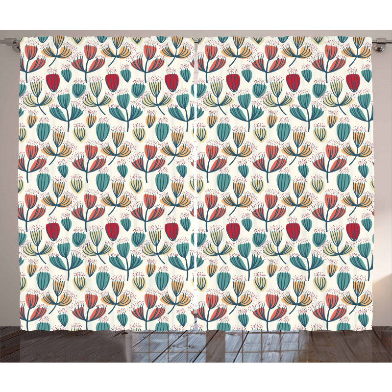 Sketch Summer Garden Curtain