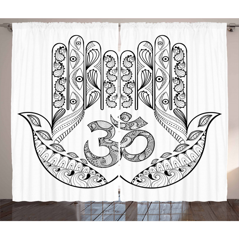 Tribal Zentangle Pattern Curtain