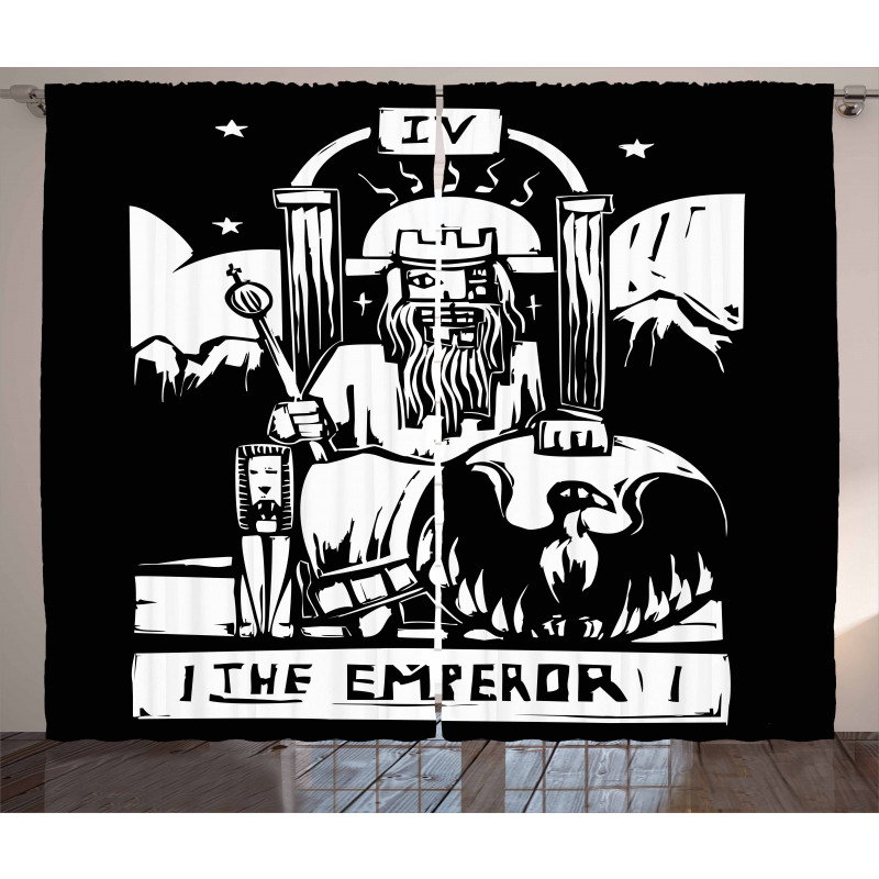 Emperor Card Artwork Curtain