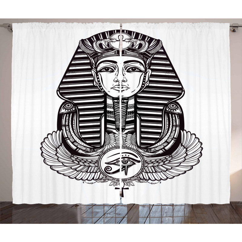 Vintage Pharaoh Tattoo Curtain