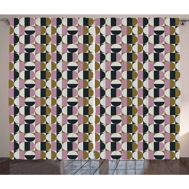Bauhaus Geometric Pattern Curtain