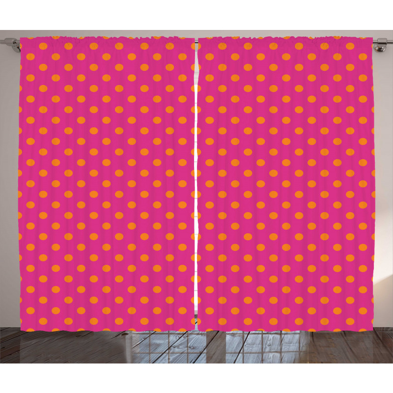 Polka Dots Design Curtain