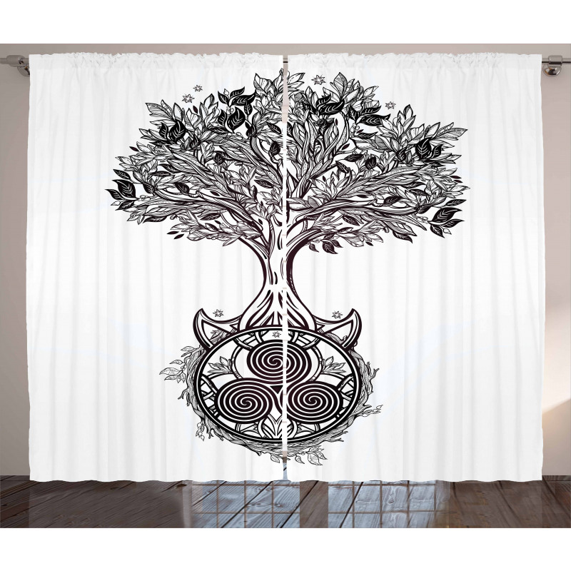 Tree of Life Triskelion Curtain