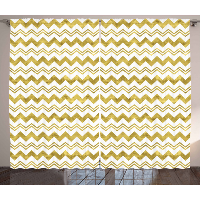 Unbalanced Chevron Curtain