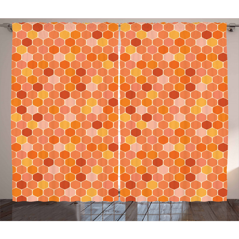 Gradient Honeycomb Shape Curtain