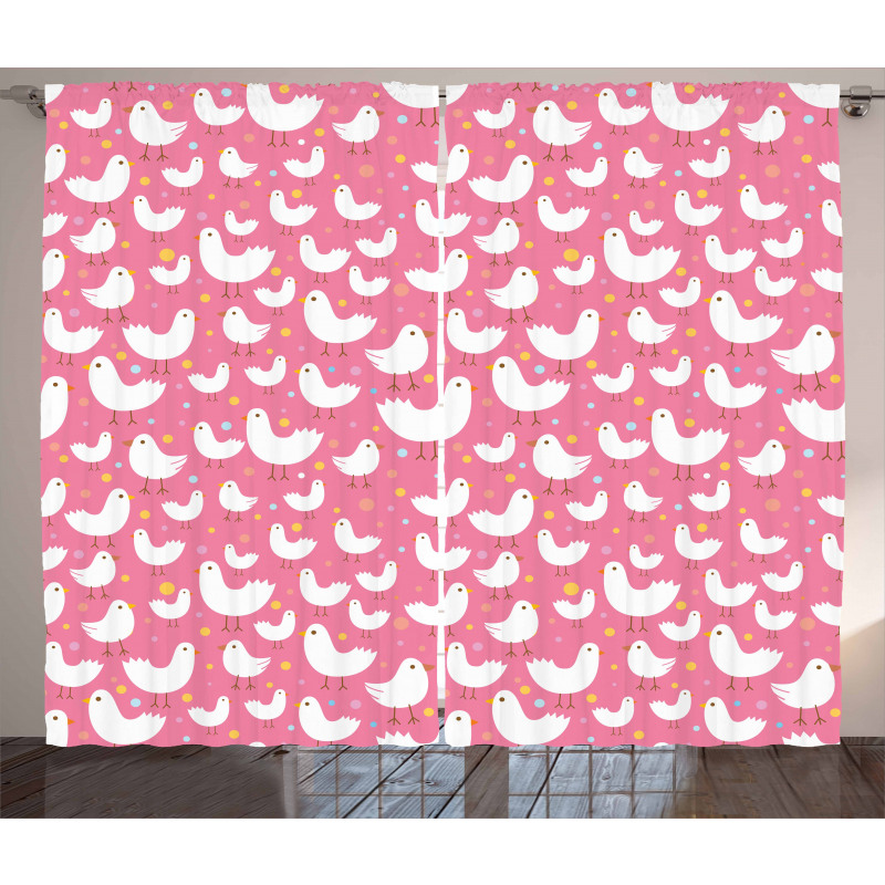 Cotton-Candy-Like Chicken Curtain