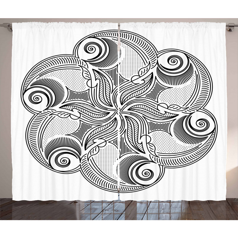 Floral Mandala Curtain