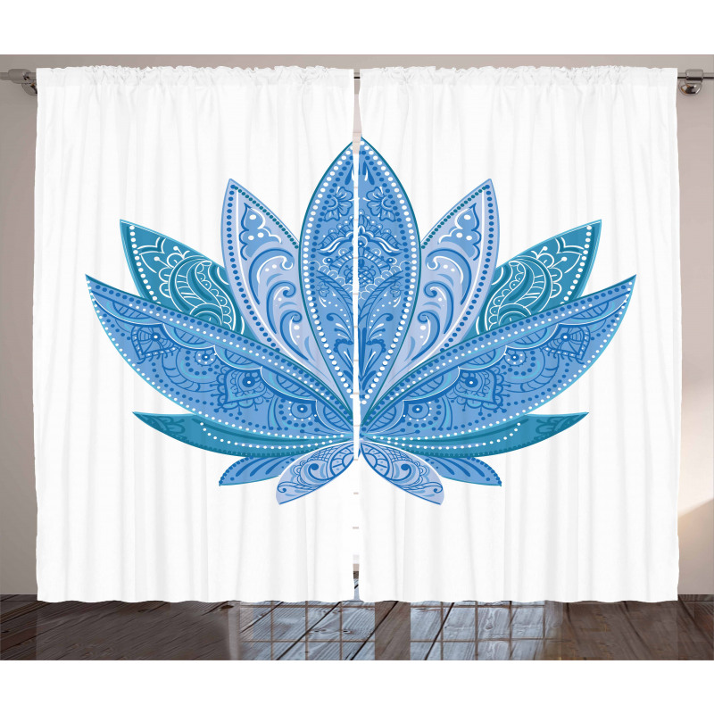 Oriental Lotus Petals Curtain