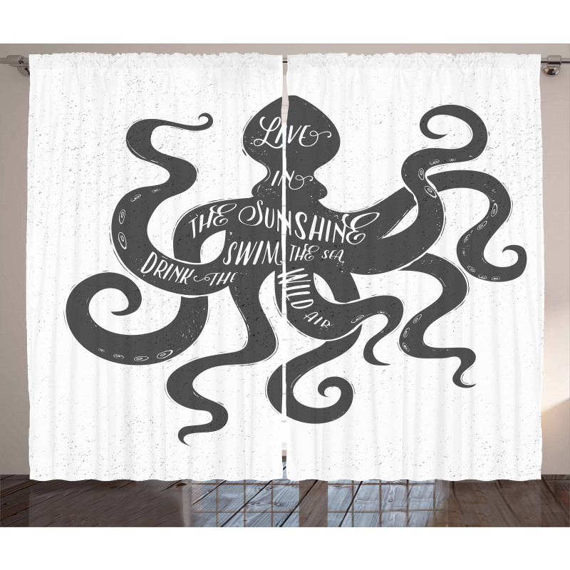 Message on Octopus Curtain