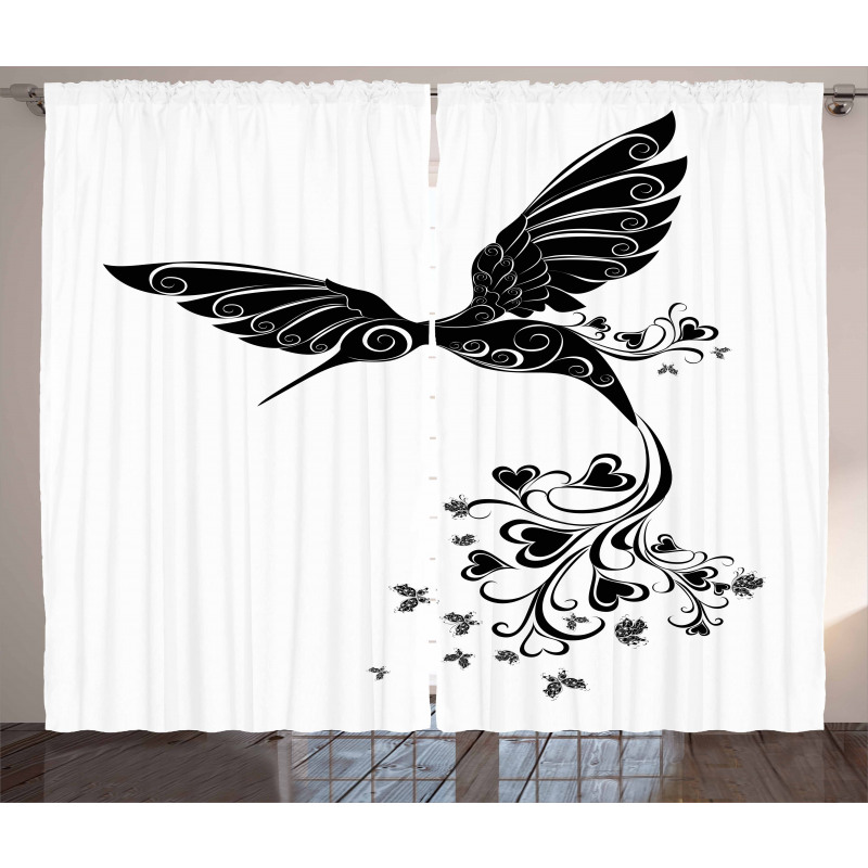 Hummingbird Heart Curtain