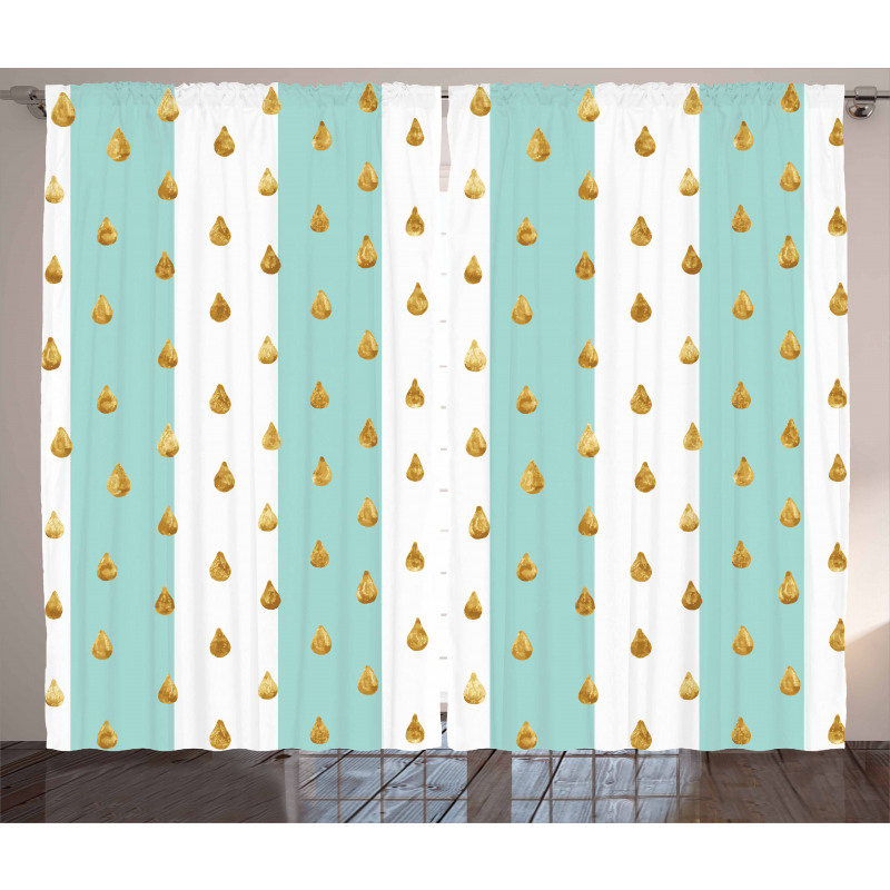 Drops on Bold Stripes Curtain