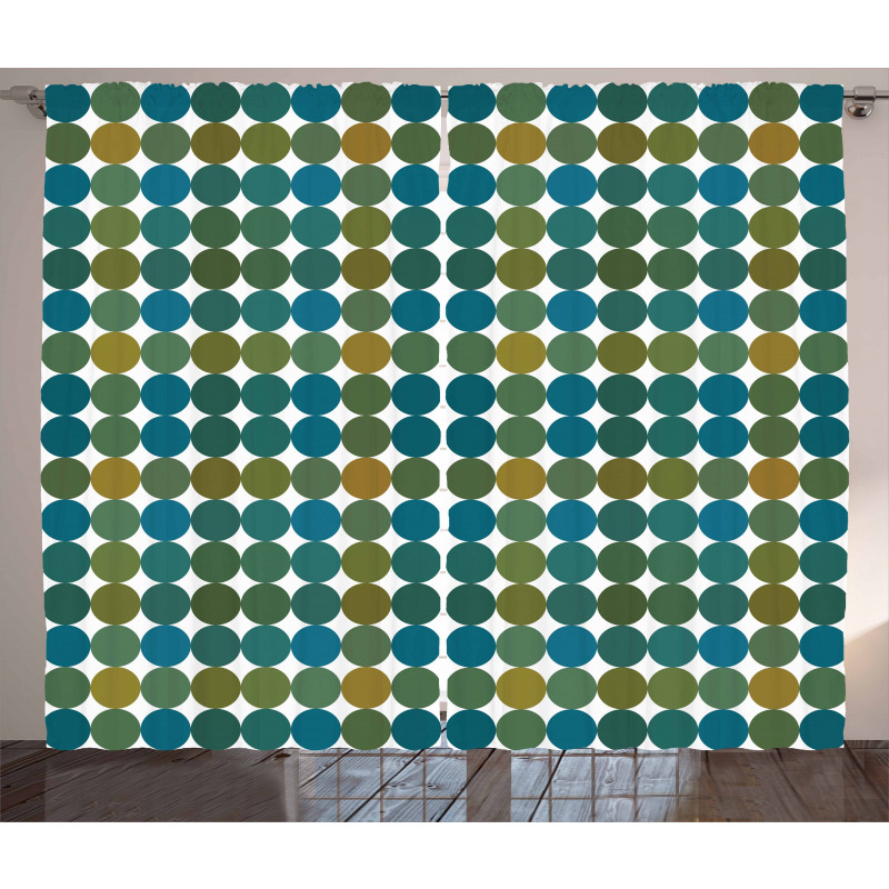 Large Round Dots Curtain