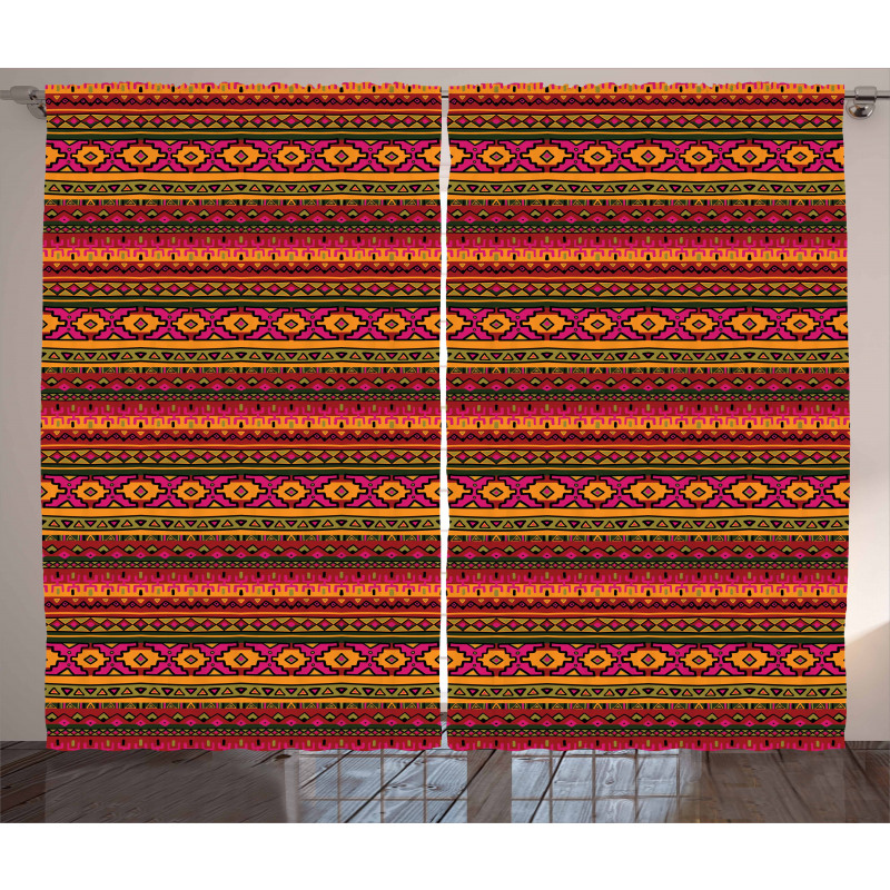 Vintage Peruvian Motifs Curtain