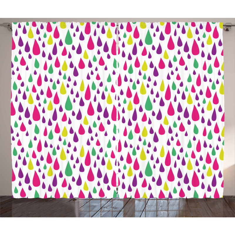 Multicolor Raindrops Curtain