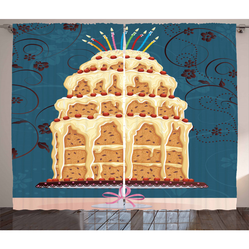 Crumb Coated Party Cake Curtain