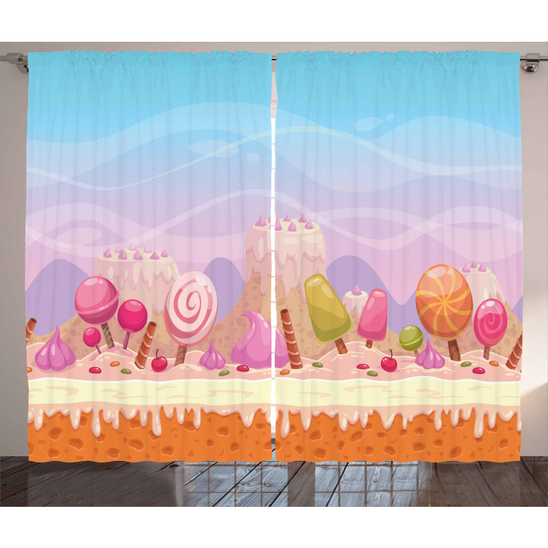 Fanciful Candy Road Curtain