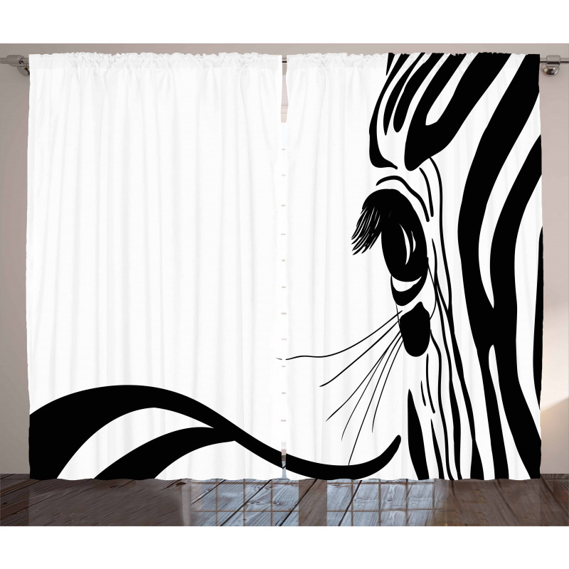 Zebra Stripes Pattern Curtain