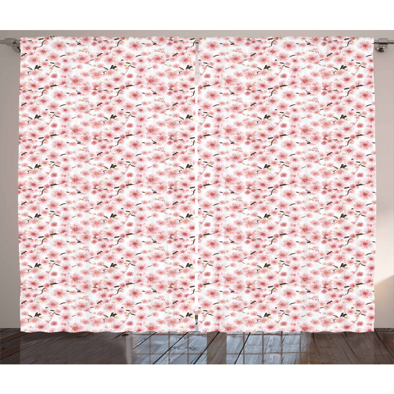Sakura 3D Design Curtain