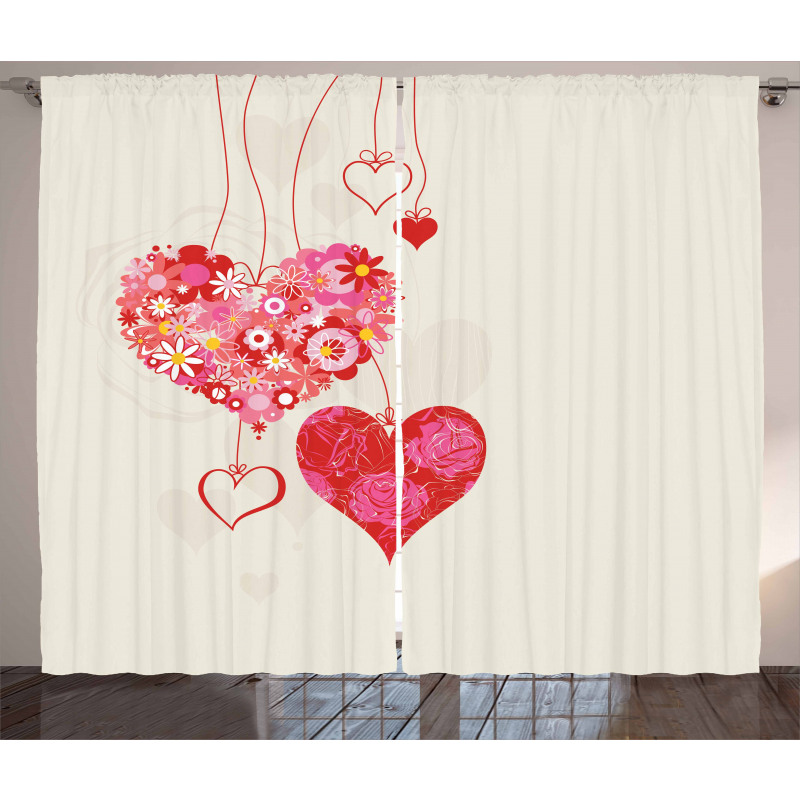 Ornamental Hearts Curtain
