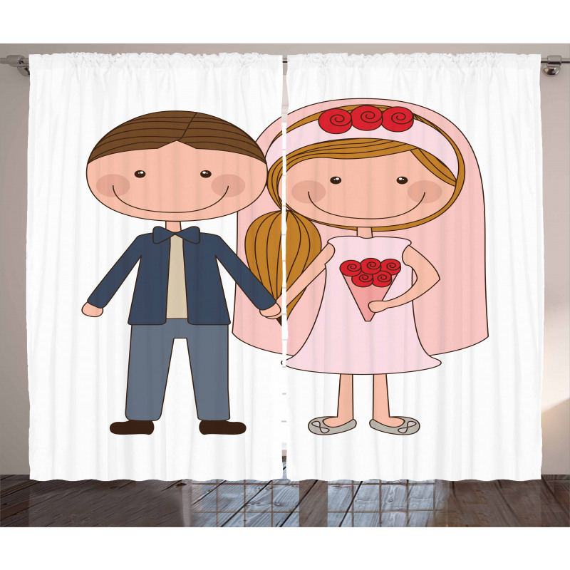 Newlywed Couple Curtain