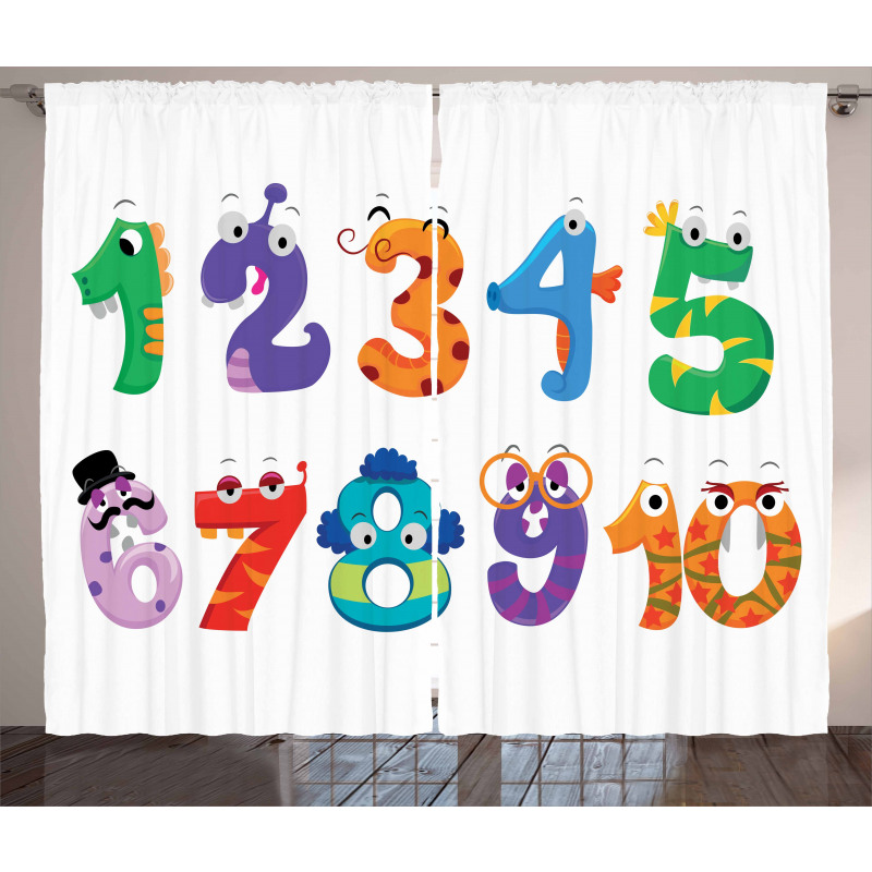 Math Funny Characters Curtain