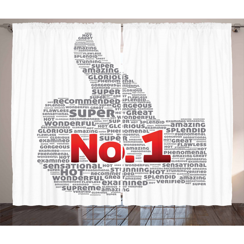 Thumbs up Number Curtain