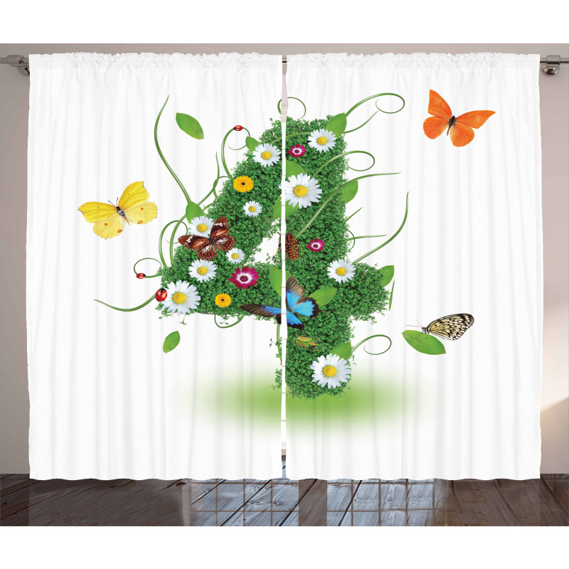 Botanical 4 Spring Curtain