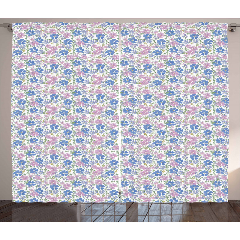 Spring Vintage Floral Curtain