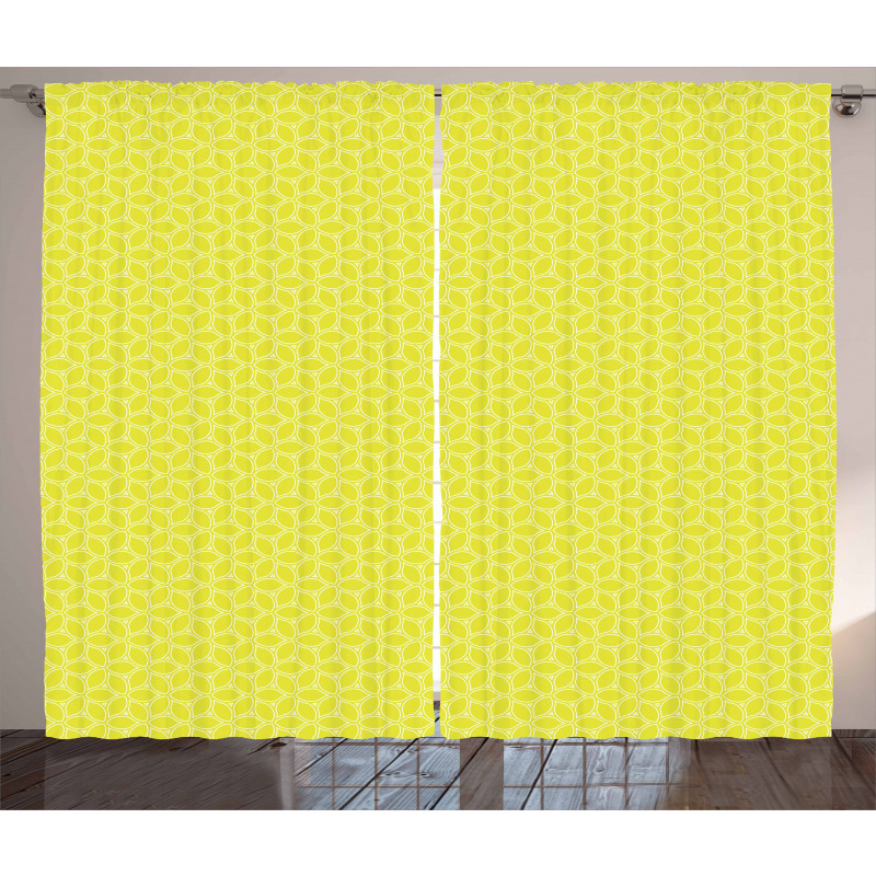 Abstract Juicy Lemons Curtain