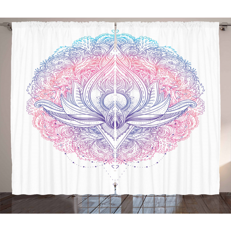 Abstract Lotus Curtain
