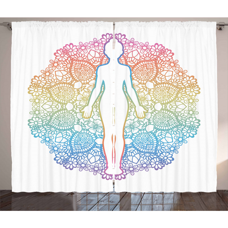 Yoga Outline Curtain