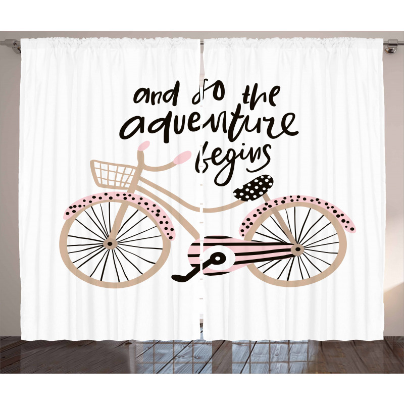 Bicyclend Words Curtain