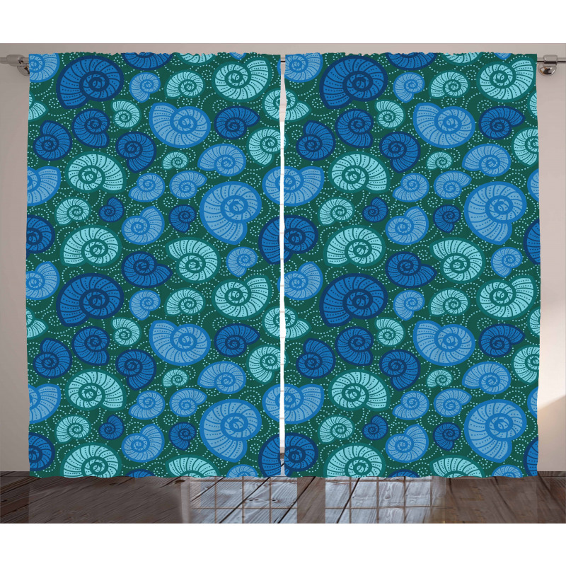 Periwinkle and Vortex Curtain