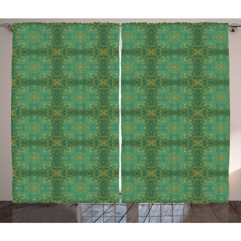 Rich Curly Ornaments Curtain
