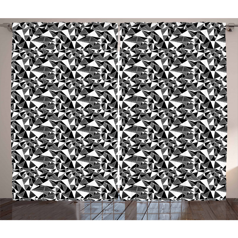 Fractal Geometry Tiles Curtain