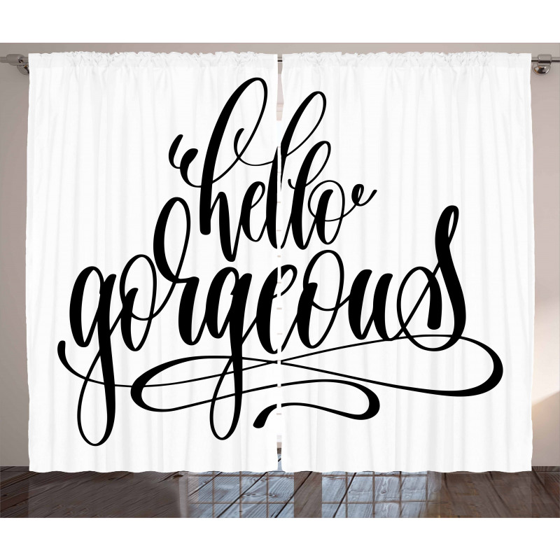 Calligraphy Font Curtain