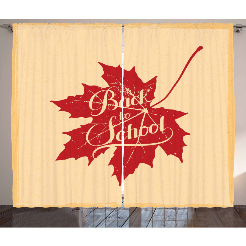 Back to School Autumn Curtain