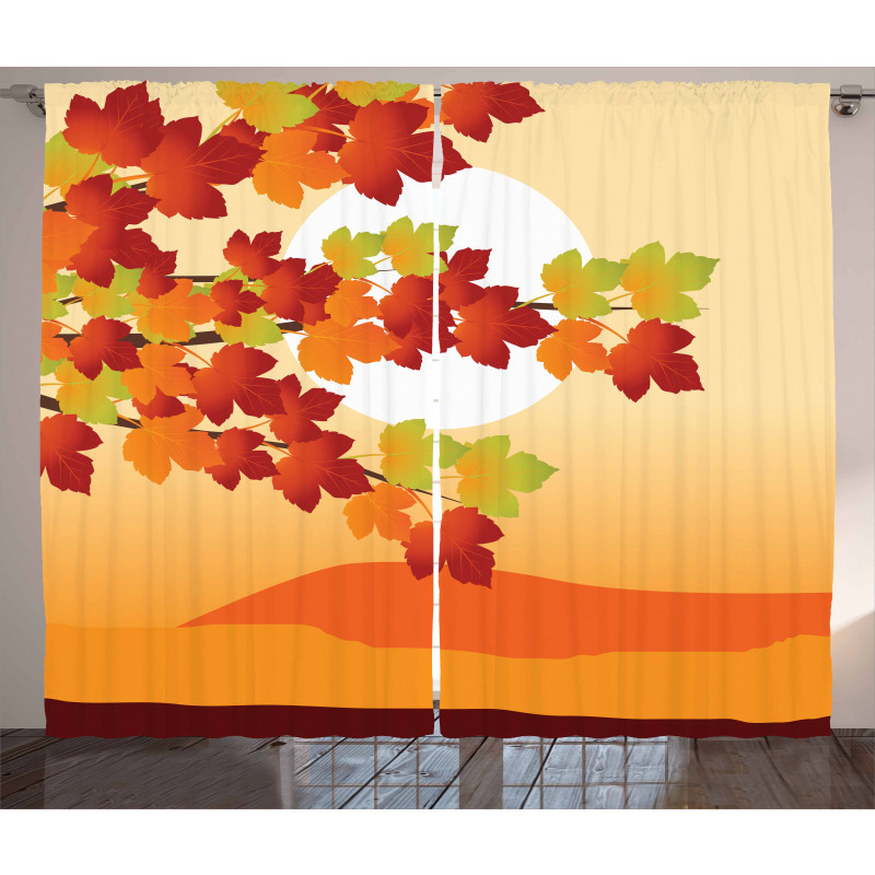 Maple Tree Branches Curtain