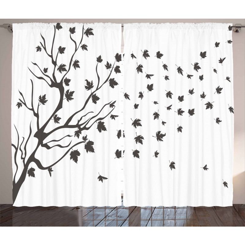 Maple Silhouette Curtain